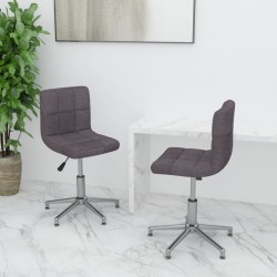 Esszimmerstühle 2 Stk. Drehbar Taupe Stoff