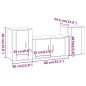 vidaXL 3-tlg. TV-Schrank-Set Grau Sonoma Holzwerkstoff vidaXL 3-tlg. TV-Schrank-Set Grau Sonoma Holzwerkstoff