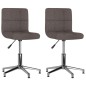 Esszimmerstühle 2 Stk. Drehbar Taupe Stoff Esszimmerstühle 2 Stk. Drehbar Taupe Stoff