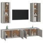 vidaXL 4-tlg. TV-Schrank-Set Betongrau Holzwerkstoff vidaXL 4-tlg. TV-Schrank-Set Betongrau Holzwerkstoff