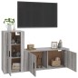 vidaXL 2-tlg. TV-Schrank-Set Grau Sonoma Holzwerkstoff vidaXL 2-tlg. TV-Schrank-Set Grau Sonoma Holzwerkstoff