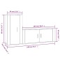 vidaXL 2-tlg. TV-Schrank-Set Grau Sonoma Holzwerkstoff vidaXL 2-tlg. TV-Schrank-Set Grau Sonoma Holzwerkstoff
