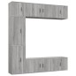 vidaXL 7-tlg. TV-Schrank-Set Grau Sonoma Holzwerkstoff vidaXL 7-tlg. TV-Schrank-Set Grau Sonoma Holzwerkstoff