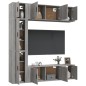 vidaXL 7-tlg. TV-Schrank-Set Grau Sonoma Holzwerkstoff vidaXL 7-tlg. TV-Schrank-Set Grau Sonoma Holzwerkstoff
