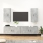 vidaXL 4-tlg. TV-Schrank-Set Betongrau Holzwerkstoff vidaXL 4-tlg. TV-Schrank-Set Betongrau Holzwerkstoff