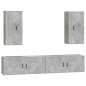 vidaXL 4-tlg. TV-Schrank-Set Betongrau Holzwerkstoff vidaXL 4-tlg. TV-Schrank-Set Betongrau Holzwerkstoff