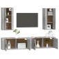 vidaXL 4-tlg. TV-Schrank-Set Betongrau Holzwerkstoff vidaXL 4-tlg. TV-Schrank-Set Betongrau Holzwerkstoff