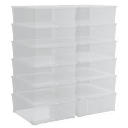 vidaXL Aufbewahrungsboxen 12 Stk. Kunststoff 5 L Stapelbar