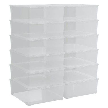 vidaXL Aufbewahrungsboxen 12 Stk. Kunststoff 5 L Stapelbar