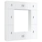 vidaXL 8-tlg. TV-Schrank-Set Hochglanz-Weiß Holzwerkstoff vidaXL 8-tlg. TV-Schrank-Set Hochglanz-Weiß Holzwerkstoff