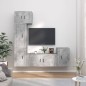vidaXL 5-tlg. TV-Schrank-Set Betongrau Holzwerkstoff vidaXL 5-tlg. TV-Schrank-Set Betongrau Holzwerkstoff