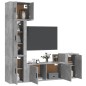 vidaXL 5-tlg. TV-Schrank-Set Betongrau Holzwerkstoff vidaXL 5-tlg. TV-Schrank-Set Betongrau Holzwerkstoff