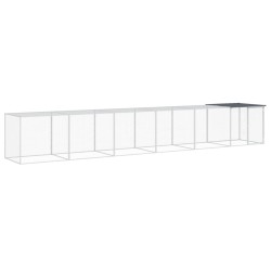 vidaXL Hühnerkäfig mit Dach Anthrazit 603x98x90 cm Verzinkter Stahl