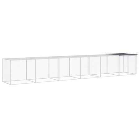 vidaXL Hühnerkäfig mit Dach Anthrazit 603x98x90 cm Verzinkter Stahl