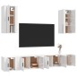 vidaXL 6-tlg. TV-Schrank-Set Hochglanz-Weiß Holzwerkstoff vidaXL 6-tlg. TV-Schrank-Set Hochglanz-Weiß Holzwerkstoff