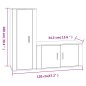 vidaXL 2-tlg. TV-Schrank-Set Braun Eichen-Optik Holzwerkstoff vidaXL 2-tlg. TV-Schrank-Set Braun Eichen-Optik Holzwerkstoff