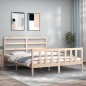 vidaXL Massivholzbett mit Kopfteil 160x200 cm vidaXL Massivholzbett mit Kopfteil 160x200 cm