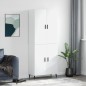 Highboard Hochglanz-Weiß 69,5x34x180 cm Holzwerkstoff Highboard Hochglanz-Weiß 69,5x34x180 cm Holzwerkstoff