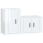 vidaXL 2-tlg. TV-Schrank-Set Hochglanz-Weiß Holzwerkstoff vidaXL 2-tlg. TV-Schrank-Set Hochglanz-Weiß Holzwerkstoff