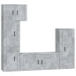vidaXL 5-tlg. TV-Schrank-Set Betongrau Holzwerkstoff vidaXL 5-tlg. TV-Schrank-Set Betongrau Holzwerkstoff