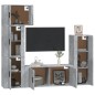 vidaXL 5-tlg. TV-Schrank-Set Betongrau Holzwerkstoff vidaXL 5-tlg. TV-Schrank-Set Betongrau Holzwerkstoff