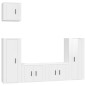 vidaXL 5-tlg. TV-Schrank-Set Hochglanz-Weiß Holzwerkstoff vidaXL 5-tlg. TV-Schrank-Set Hochglanz-Weiß Holzwerkstoff