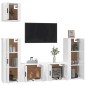 vidaXL 5-tlg. TV-Schrank-Set Hochglanz-Weiß Holzwerkstoff vidaXL 5-tlg. TV-Schrank-Set Hochglanz-Weiß Holzwerkstoff