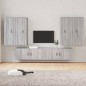 vidaXL 6-tlg. TV-Schrank-Set Grau Sonoma Holzwerkstoff vidaXL 6-tlg. TV-Schrank-Set Grau Sonoma Holzwerkstoff