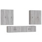 vidaXL 6-tlg. TV-Schrank-Set Grau Sonoma Holzwerkstoff vidaXL 6-tlg. TV-Schrank-Set Grau Sonoma Holzwerkstoff