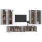 vidaXL 6-tlg. TV-Schrank-Set Grau Sonoma Holzwerkstoff vidaXL 6-tlg. TV-Schrank-Set Grau Sonoma Holzwerkstoff