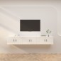 vidaXL TV-Wandschränke 3 Stk. Hochglanz-Weiß 80x34,5x40 cm vidaXL TV-Wandschränke 3 Stk. Hochglanz-Weiß 80x34,5x40 cm