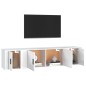 vidaXL 3-tlg. TV-Schrank-Set Weiß Holzwerkstoff vidaXL 3-tlg. TV-Schrank-Set Weiß Holzwerkstoff