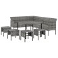 vidaXL 6-tlg. Garten-Essgruppe mit Kissen Grau Poly Rattan vidaXL 6-tlg. Garten-Essgruppe mit Kissen Grau Poly Rattan