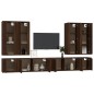 vidaXL 8-tlg. TV-Schrank-Set Braun Eichen-Optik Holzwerkstoff vidaXL 8-tlg. TV-Schrank-Set Braun Eichen-Optik Holzwerkstoff