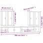 vidaXL 8-tlg. TV-Schrank-Set Braun Eichen-Optik Holzwerkstoff vidaXL 8-tlg. TV-Schrank-Set Braun Eichen-Optik Holzwerkstoff