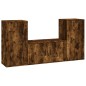 vidaXL 3-tlg. TV-Schrank-Set Räuchereiche Holzwerkstoff vidaXL 3-tlg. TV-Schrank-Set Räuchereiche Holzwerkstoff