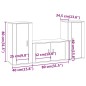 vidaXL 3-tlg. TV-Schrank-Set Räuchereiche Holzwerkstoff vidaXL 3-tlg. TV-Schrank-Set Räuchereiche Holzwerkstoff