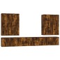vidaXL 8-tlg. TV-Schrank-Set Räuchereiche Holzwerkstoff vidaXL 8-tlg. TV-Schrank-Set Räuchereiche Holzwerkstoff