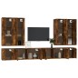 vidaXL 8-tlg. TV-Schrank-Set Räuchereiche Holzwerkstoff vidaXL 8-tlg. TV-Schrank-Set Räuchereiche Holzwerkstoff
