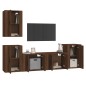 vidaXL 5-tlg. TV-Schrank-Set Braun Eichen-Optik Holzwerkstoff vidaXL 5-tlg. TV-Schrank-Set Braun Eichen-Optik Holzwerkstoff