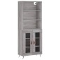 vidaXL Highboard Grau Sonoma 69,5x34x180 cm Holzwerkstoff vidaXL Highboard Grau Sonoma 69,5x34x180 cm Holzwerkstoff