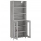 vidaXL Highboard Grau Sonoma 69,5x34x180 cm Holzwerkstoff vidaXL Highboard Grau Sonoma 69,5x34x180 cm Holzwerkstoff