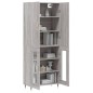 vidaXL Highboard Grau Sonoma 69,5x34x180 cm Holzwerkstoff vidaXL Highboard Grau Sonoma 69,5x34x180 cm Holzwerkstoff
