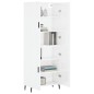 Highboard Hochglanz-Weiß 69,5x34x180 cm Holzwerkstoff Highboard Hochglanz-Weiß 69,5x34x180 cm Holzwerkstoff