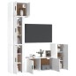 vidaXL 5-tlg. TV-Schrank-Set Hochglanz-Weiß Holzwerkstoff vidaXL 5-tlg. TV-Schrank-Set Hochglanz-Weiß Holzwerkstoff