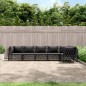 vidaXL 6-tlg. Garten-Lounge-Set mit Kissen Anthrazit Stahl vidaXL 6-tlg. Garten-Lounge-Set mit Kissen Anthrazit Stahl