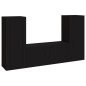 vidaXL 3-tlg. TV-Schrank-Set Schwarz Holzwerkstoff vidaXL 3-tlg. TV-Schrank-Set Schwarz Holzwerkstoff