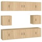 vidaXL 8-tlg. TV-Schrank-Set Sonoma-Eiche Holzwerkstoff vidaXL 8-tlg. TV-Schrank-Set Sonoma-Eiche Holzwerkstoff