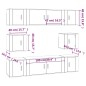 vidaXL 8-tlg. TV-Schrank-Set Sonoma-Eiche Holzwerkstoff vidaXL 8-tlg. TV-Schrank-Set Sonoma-Eiche Holzwerkstoff