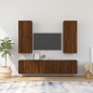 vidaXL 5-tlg. TV-Schrank-Set Braun Eichen-Optik Holzwerkstoff vidaXL 5-tlg. TV-Schrank-Set Braun Eichen-Optik Holzwerkstoff
